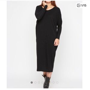 Billy Reid Cotton Cashmere Dolman Dress midi soft M/L
